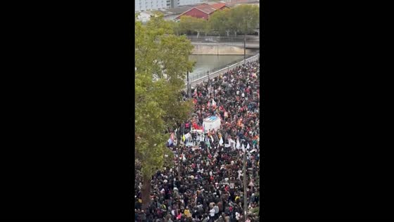 Massive protests over rising living costs and public services sweep Paris, France