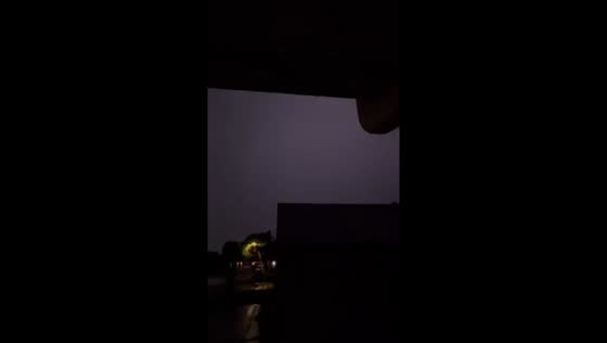 Close call: stormy night video shows lightning and rain in Oklahoma City