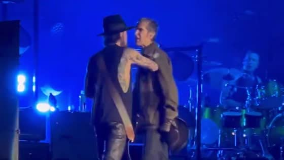 Jane's addiction band members fight onstage in Boston