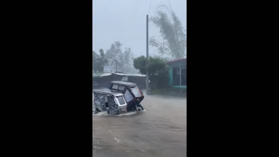 Tropical storm Kristine causes flooding in Santo Tomas, Batangas