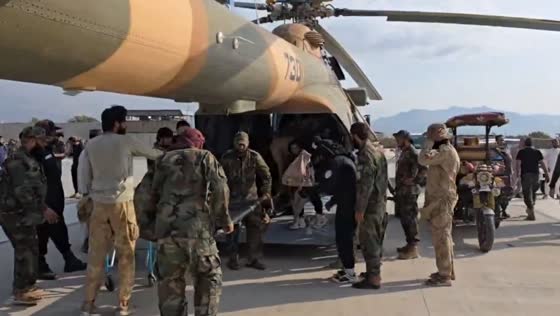 Afghan Air Force continues earthquake rescue airlifts in Nangarhar, Afghanistan
