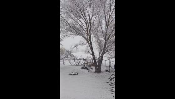 Steady snowfall blankets Great Salt Lake in thick winter layer in Utah, USA
