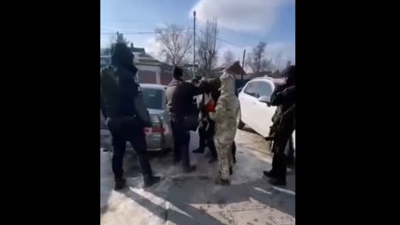 Forced mobilization incident captured in Kamianske, Ukraine