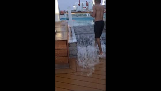 Terrifying storm floods cruise ship in Santa Catarina, Brazil