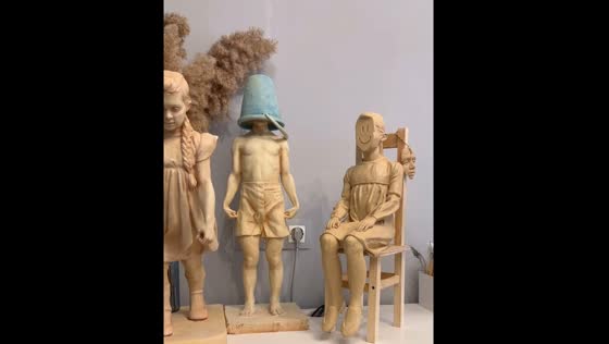 Sculptor creates artwork exploring the trauma of a child
