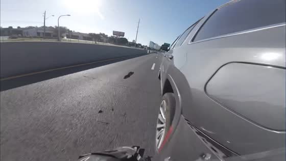 Motorcycle accident on Dallas North Tollway in Texas, USA