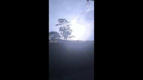 Intense lightning storm illuminates night sky over Perth, Australia