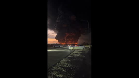 Massive fire engulfs Wildberries warehouse in Krasnodar, Russia