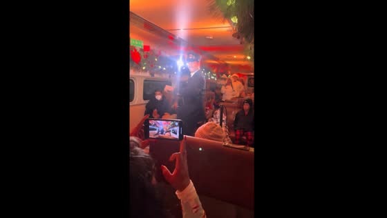 Polar express joy ride: enchanting live performance amidst festive rails