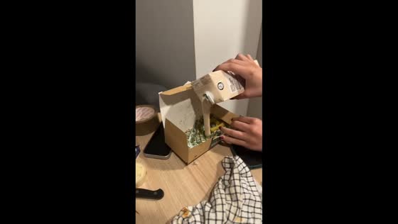 Milk in bad condition captured on video in Madrid, Spain