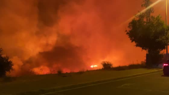 Wildfire spreads near homes as residents panic in Plasencia, Spain