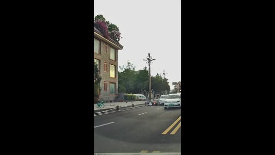 Motorcycle crashes into lane barrier and tumbles onto road in Sichuan, China