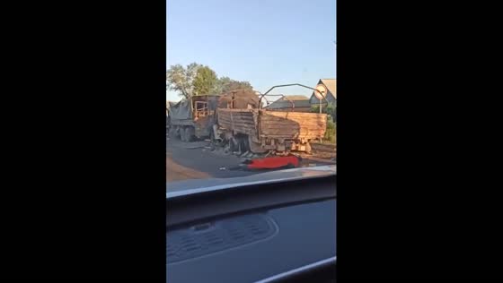 Ukrainian forces break up Russian military column near Rylsk, Kursk Region, Russia