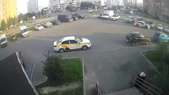 Teenagers crash car-sharing vehicle into parked cars in Moscow, Russia