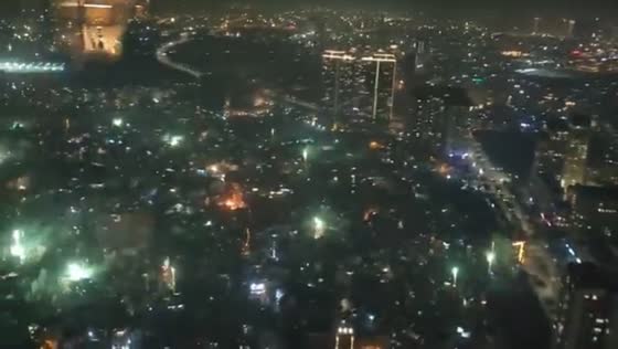 Spectacular midnight Lunar New Year fireworks light up Hanoi, Vietnam