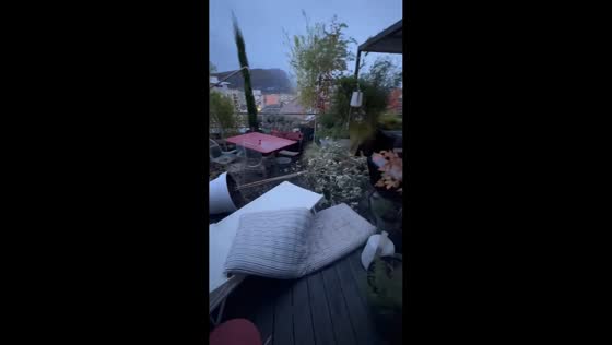 Rainy and windy days in Annemasse, Haute-Savoie, France