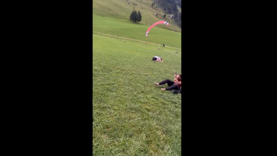 Close call: drone parachute stunt takes a wild turn in south Germany