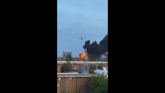 Lyuty drone attack causes explosions and fire in Cheboksary, Russia