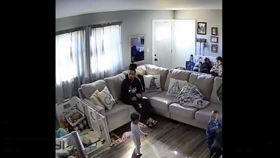 Baby Zayne's milestone: 11 steps caught on home security camera