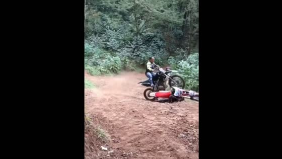 Rider struggles on steep Sarongge climb at Mount Puntang in Bandung, Indonesia