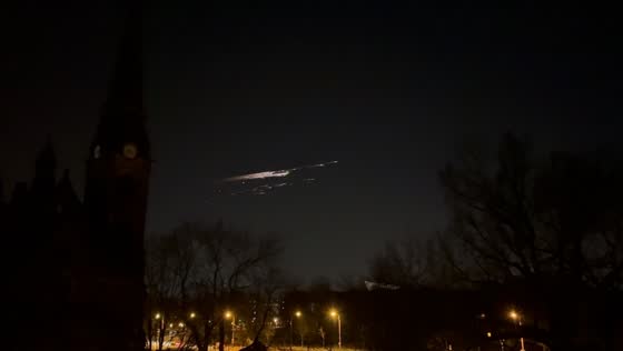 SpaceX Falcon 9 rocket debris burns up over Dresden, Germany