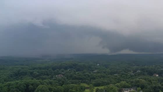 Tornado captured in Maryland: ground and drone perspectives