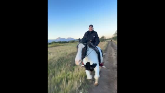 Young woman falls from horse while riding in Petropavlovsk-Kamchatsky, Russia