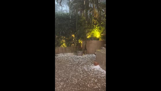 Powerful hailstorm strikes Lambaré during severe weather in Paraguay