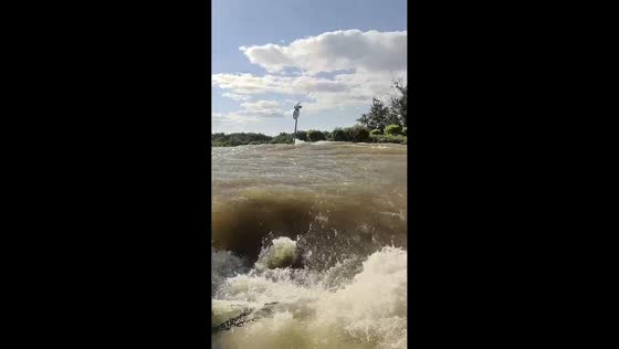 Floodwaters overwhelm roads near Jingpo Lake in Heilongjiang, China