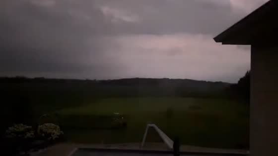 Nighttime lightning and thunder in Waconia, Minnesota