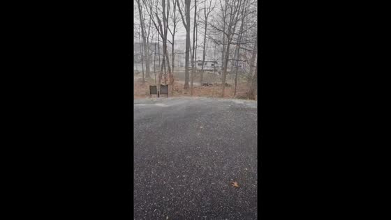 Unusual strong graupel and hailstorm hits Sussex, New Jersey, USA