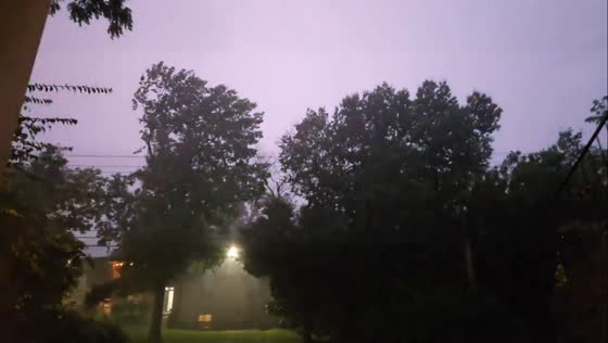 Intense storm drenches in Kansas City, Missouri, USA