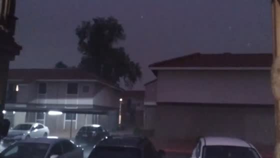 Heavy rain and lightning storm in Arizona, USA