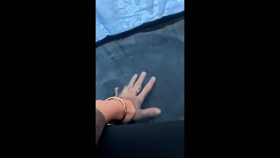 Flooded tent causes bed to float in Byron Bay, Australia