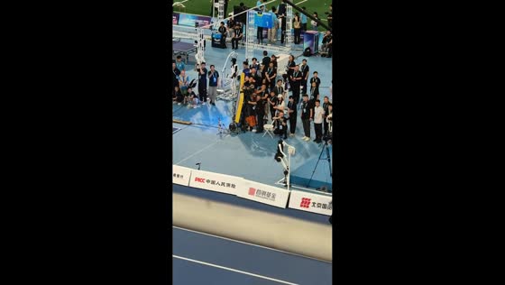 Humanoid robot wins long jump with 7.97-meter leap in Beijing, China