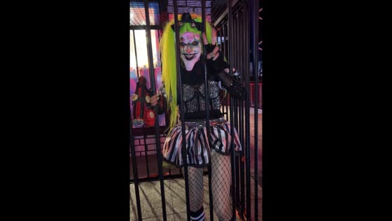 Scary clown chases visitors in Mexico City