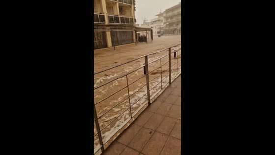 Flash flooding turns streets into rivers after torrential rain in L'Estartit, Spain