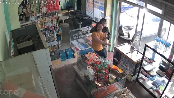 Man gets surprise birthday prank in store in Trento, Philippines