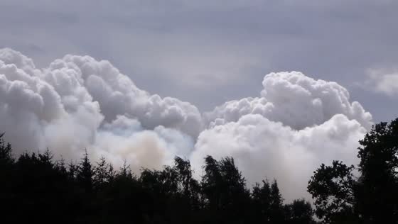 Smoke from the Dava wildfires in Lethen, Scotland, UK
