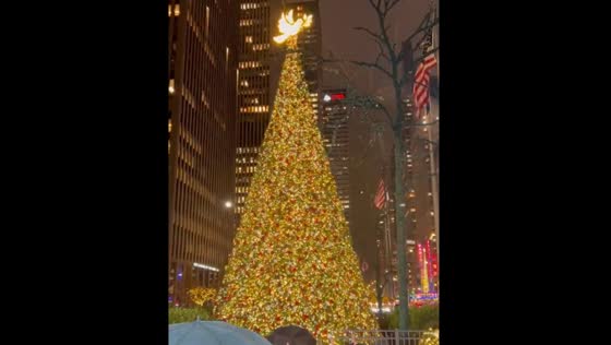 Fox News christmas tree Lighting event in Manhattan, USA
