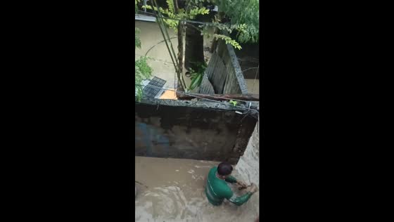 Rescue operation during severe flooding in Talisay, Cebu, Philippines