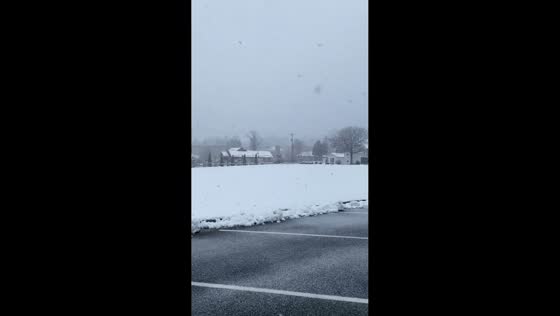 Heavy snowfall blankets the area in Banner Elk, USA
