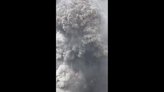 Group startled as Mount Dukono erupts in Tobelo, Indonesia