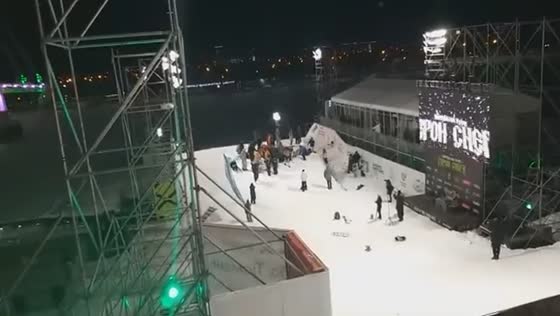 Springboard collapse at 'Battle of the Tour' competition in Tyumen, Russia