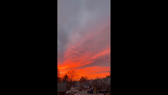 Incredible sunrise wrapping up in Maywood, New Jersey, USA