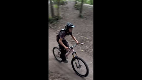 Mountain biker crashes after misjudging jump in England, UK