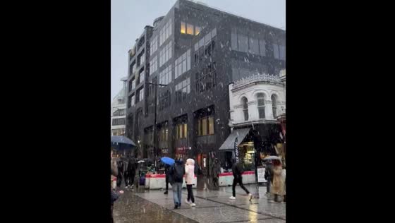 First snowfall of the year captured in London