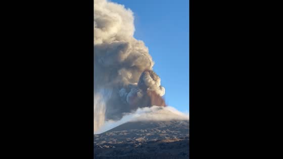 Mount Etna erupts, spews lava and ash skyward