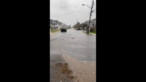 Severe nor’easter flooding submerges Niblick Avenue in Point Pleasant Beach, USA