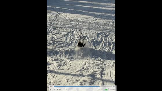 Skier crashes near bottom of slope in Rovaniemi, Finland